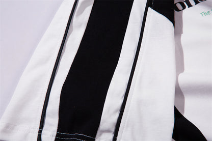 Contrast Color Sports Short-sleeved T-shirt Men