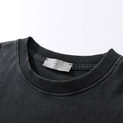 Fashion Personalized Printed Washed T-shirt Men