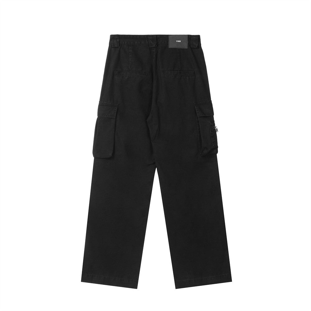 American Street Pleated Workwear Casual Pants Men