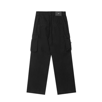 American Street Pleated Workwear Casual Pants Men