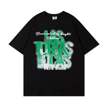 American Letter Print Short-sleeve T-shirt Men