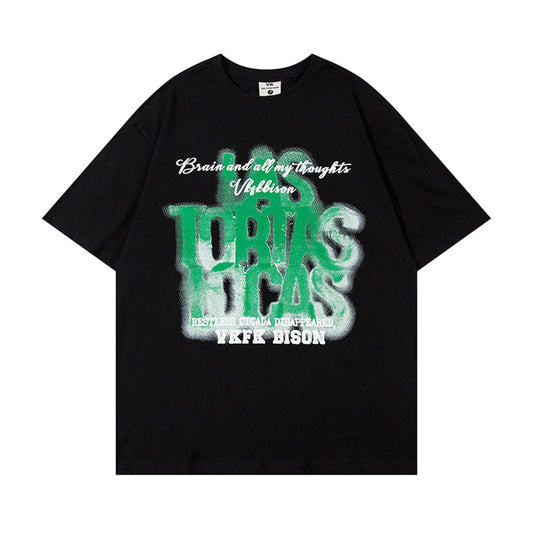American Letter Print Short-sleeve T-shirt Men