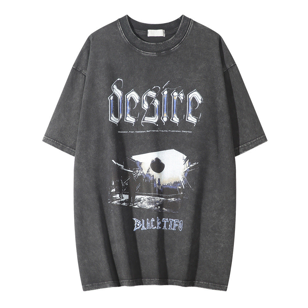 Pattern Printed T-shirt Top For Men