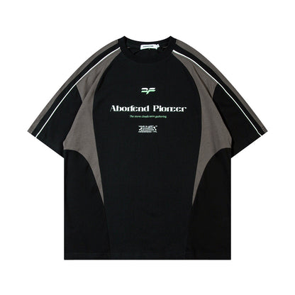 Contrast Color Sports Short-sleeved T-shirt Men