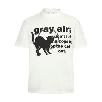 Kitten Printed Short-sleeved T-shirt For Men