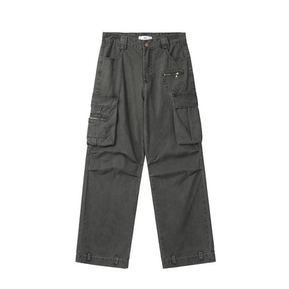 American Street Pleated Workwear Casual Pants Men