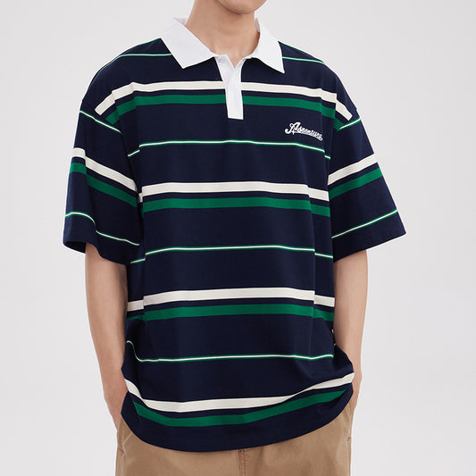 Summer Fashion Retro Polo Shirt Men