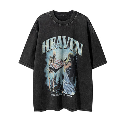 Printed Skull Short-sleeved T-shirt For Men