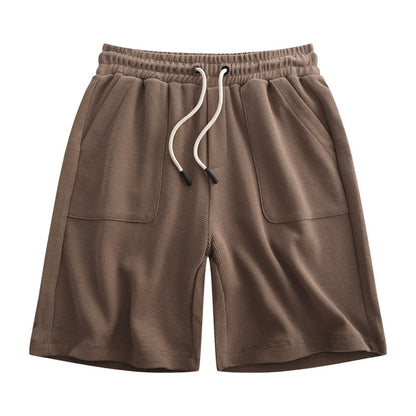 Simple Drawstring Waist Sports Shorts Men