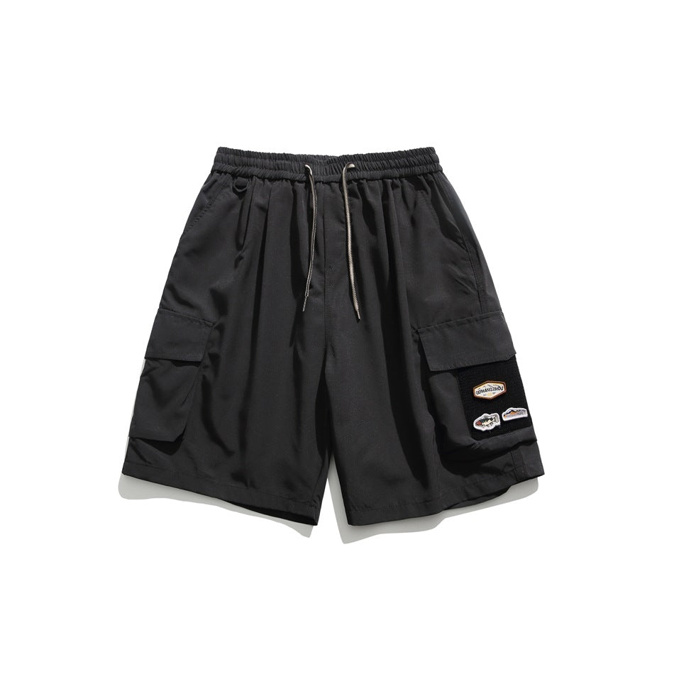 Retro Workwear With Pocket Shorts For Men