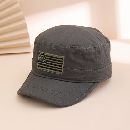 Cross-border Fashion Camouflage Pattern National Flag Baseball Cap, Soft-top Baseball Cap, Truck Driver's Flat Cap