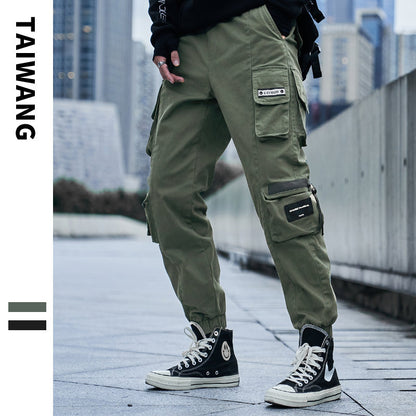 High Street Overalls Autumn And Winter NewTrousers Teen Fashion Brand Casual Pants Men