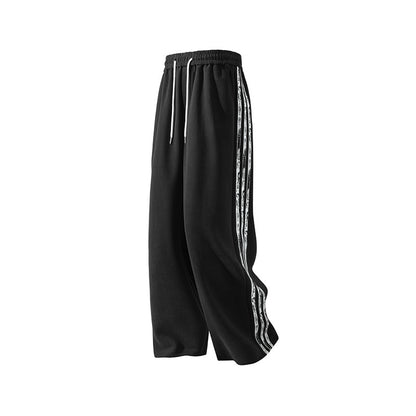 Retro Side Stripes Draped Pants Men