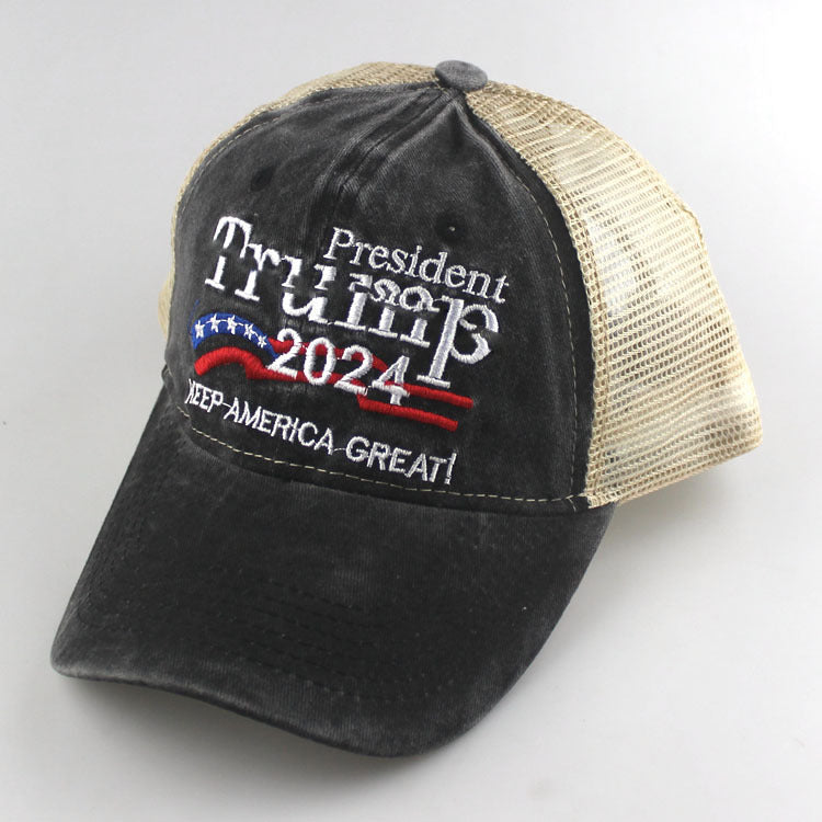 American Election Hat Washed Old Truck Driver Peaked Cap Sichuan Puwang Baseball Cap