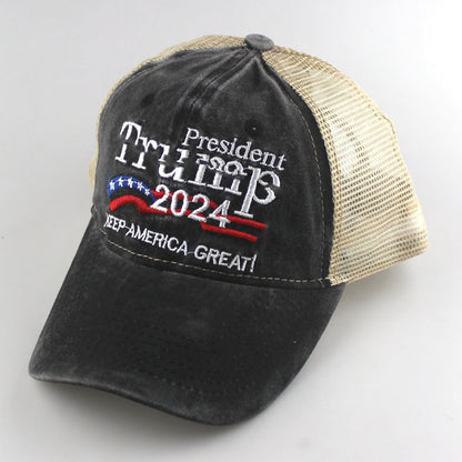 American Election Hat Washed Old Truck Driver Peaked Cap Sichuan Puwang Baseball Cap