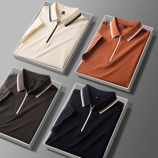 Short-sleeved T-shirt Lapel Casual Polo Shirt For Men