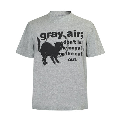 Kitten Printed Short-sleeved T-shirt For Men