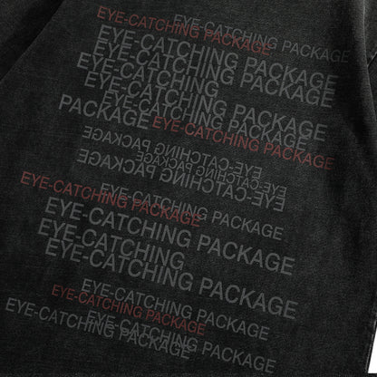 Distressed Letters Full Printed T-shirt Top For Men
