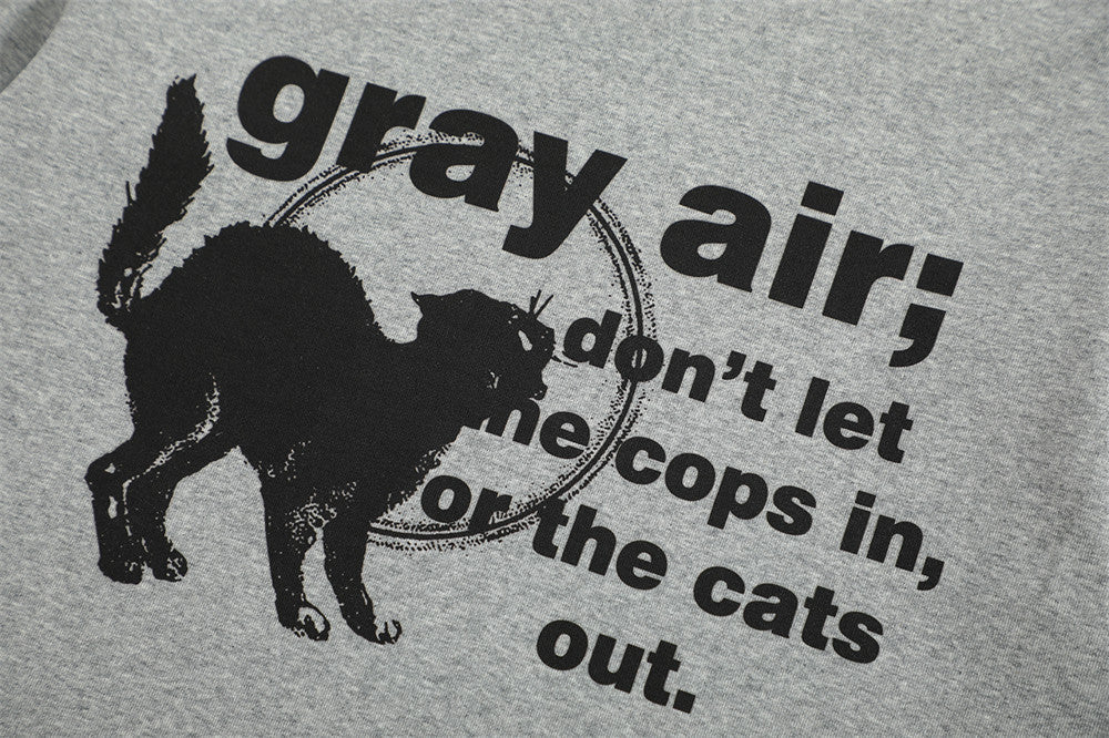 Kitten Printed Short-sleeved T-shirt For Men