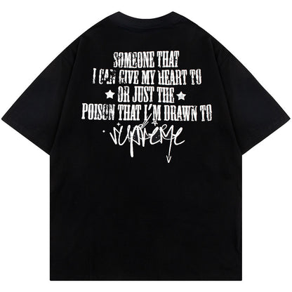 Fashion Abstract Printing Short-sleeved T-shirt Men