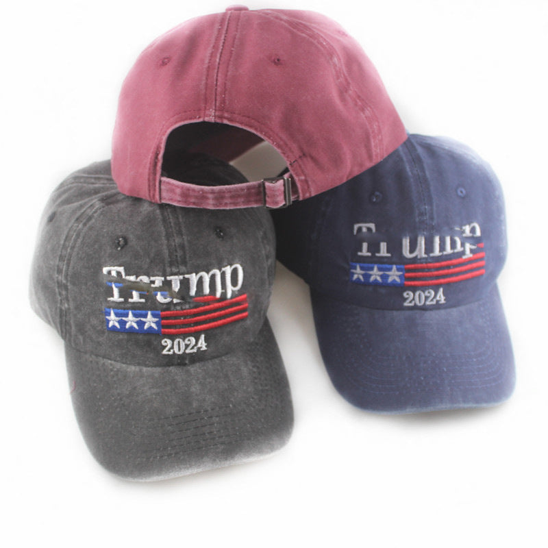 American Election Hat Washed Old Truck Driver Peaked Cap Sichuan Puwang Baseball Cap