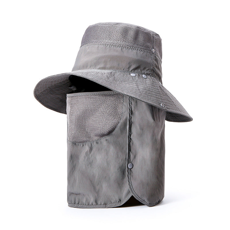 Multipurpose Outdoor Climbing Fishing Tourism Brim Sun Fisherman Hat Summer Men Multifunction Bucket Hat Sun Protection Cap