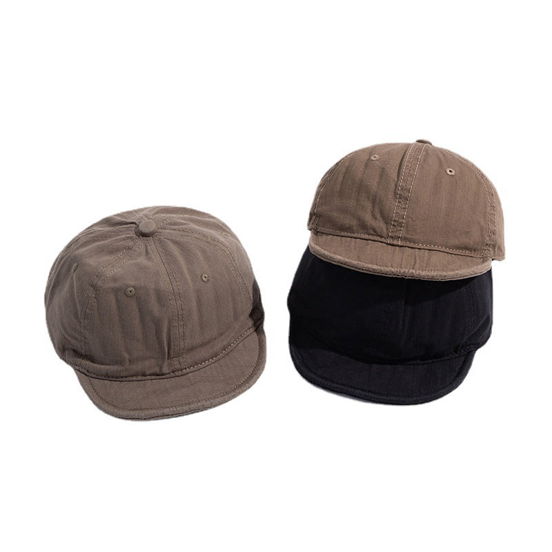 Washed Distressed Short-brimmed Cap