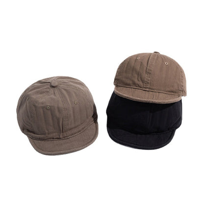Washed Distressed Short-brimmed Cap