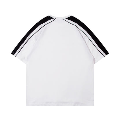Contrast Color Sports Short-sleeved T-shirt Men