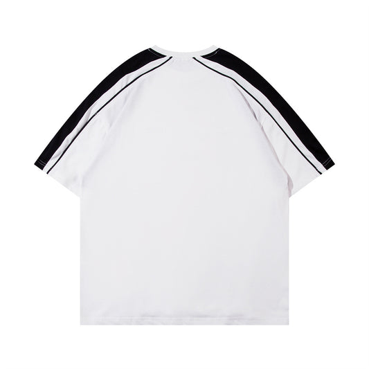 Contrast Color Sports Short-sleeved T-shirt Men