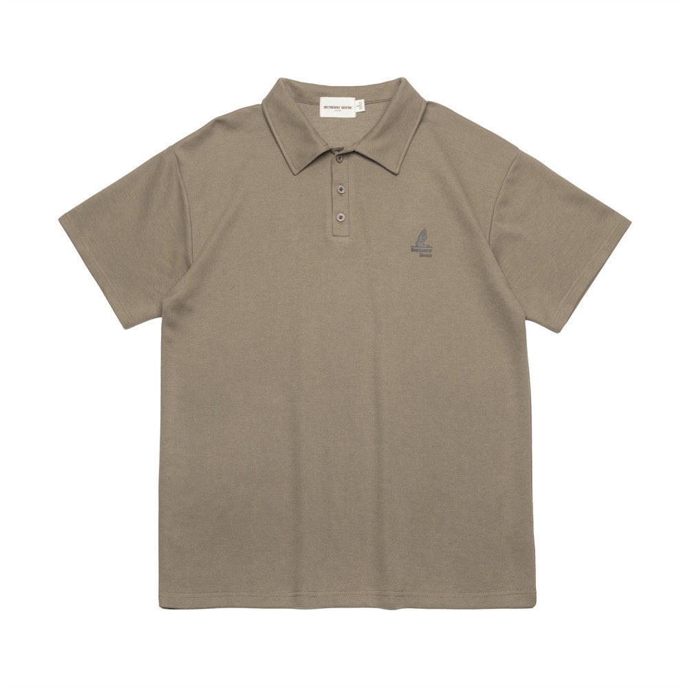 Printed Small Icon Polo Shirt Summer Simplicity Men