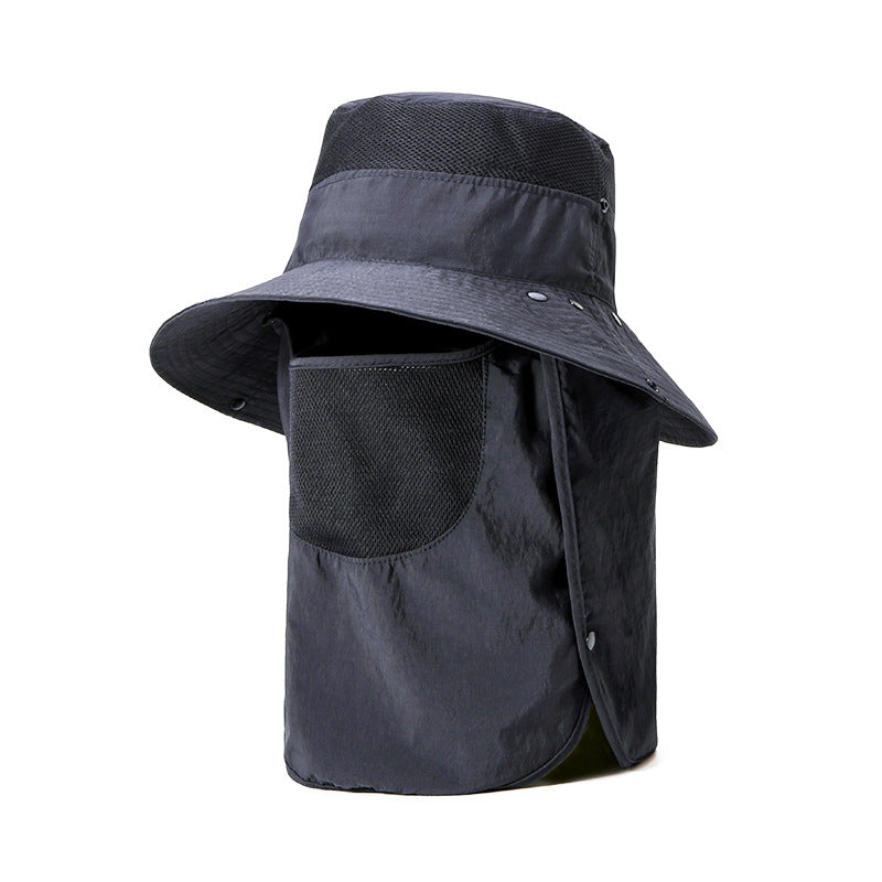 Multipurpose Outdoor Climbing Fishing Tourism Brim Sun Fisherman Hat Summer Men Multifunction Bucket Hat Sun Protection Cap