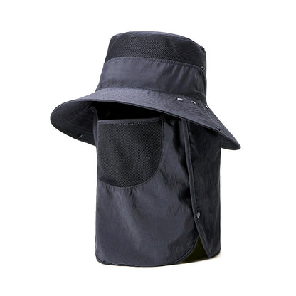 Multipurpose Outdoor Climbing Fishing Tourism Brim Sun Fisherman Hat Summer Men Multifunction Bucket Hat Sun Protection Cap