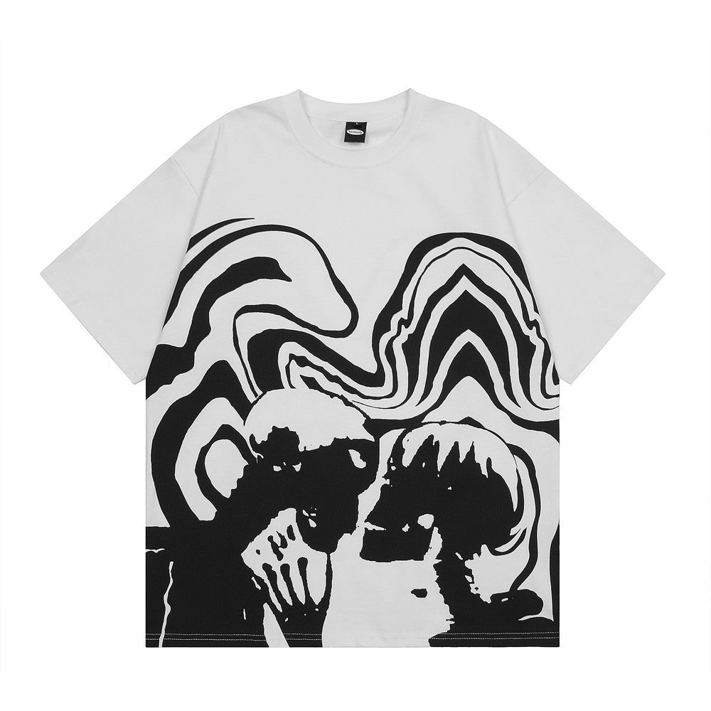 Creative Design Printed Short-sleeved T-shirt For Men