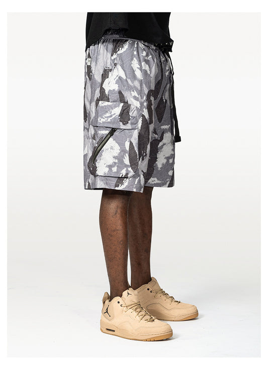Camouflage Shorts For Men Overalls Loose Trendy Casual