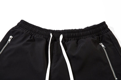 Functional Pocket Zipper Straight Shorts Men