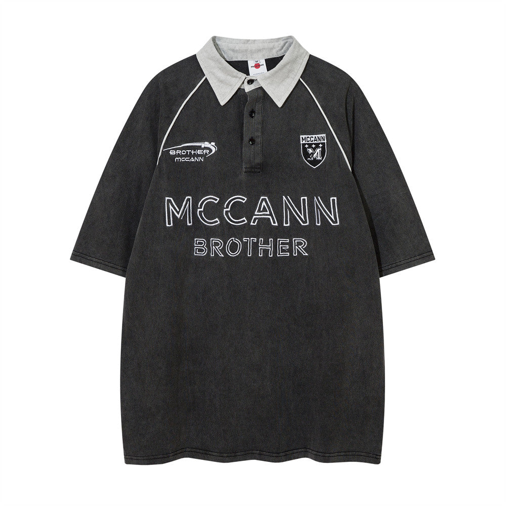 Racing Suit Short-sleeved Polo Shirt For Men